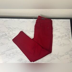 STYLE & CO Denim Women's SKINNY Leg Jeans Sz 6S Short Red Stretch L